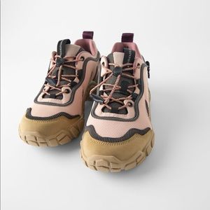 Pink Grey Outdoor Hiking Sneakers Trainers